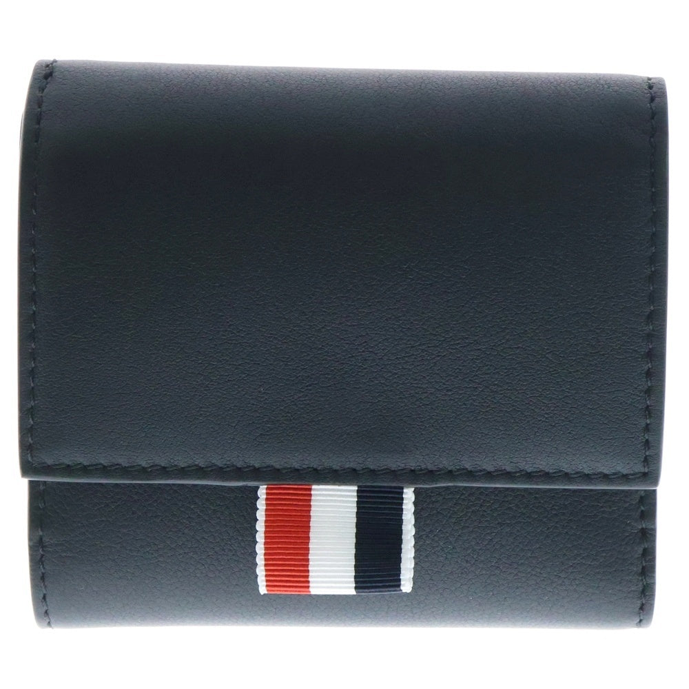 THOM BROWNE(トムブラウン) スムースカーフ ウォレット 三つ折り財布 ブラックUAW007A-L0134-001
