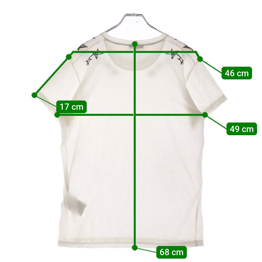VALENTINO(ヴァレンチノ) ×Zandra Rhodes Stars Print Tee ザンドラローズ スタープリントTシャツ 半袖カットソー ホワイト PV3MG10G46M