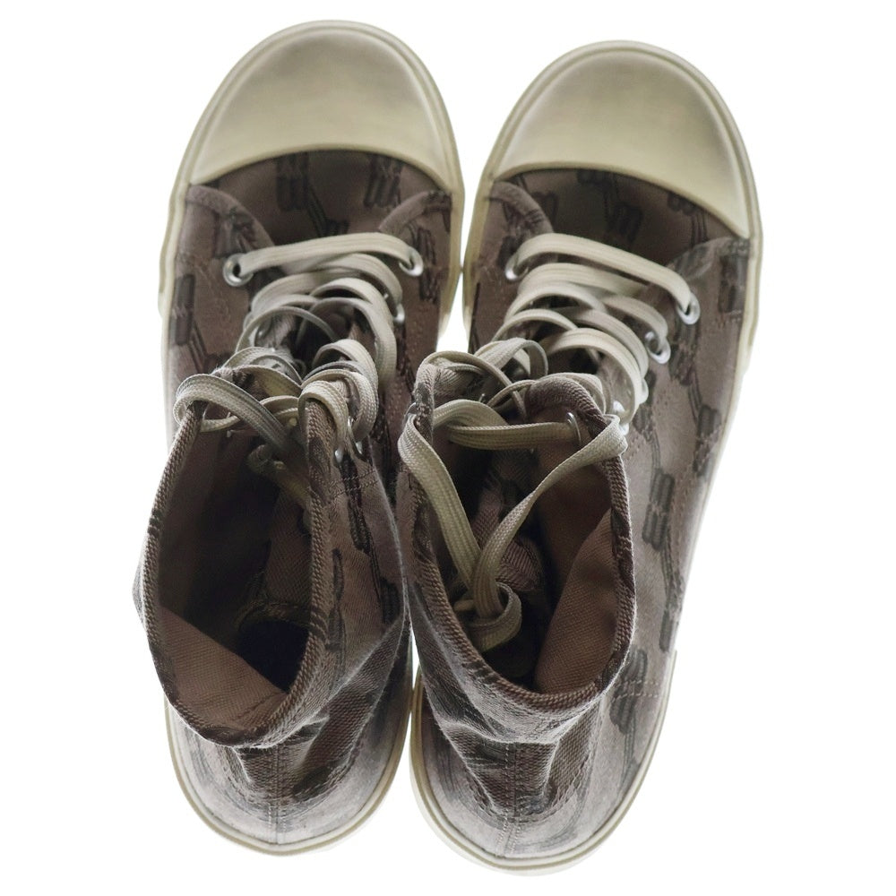 BALENCIAGA(バレンシアガ) 22SS Paris High Top ロゴジャガード ハイカットスニーカー ブラウン 42 688752