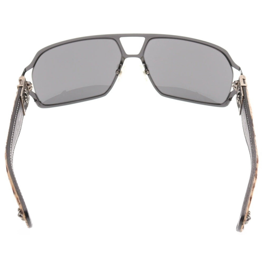CHROME HEARTS(クロムハーツ) REHAB-1 ハラコ レオパードサングラス メガネ ブラウン 63