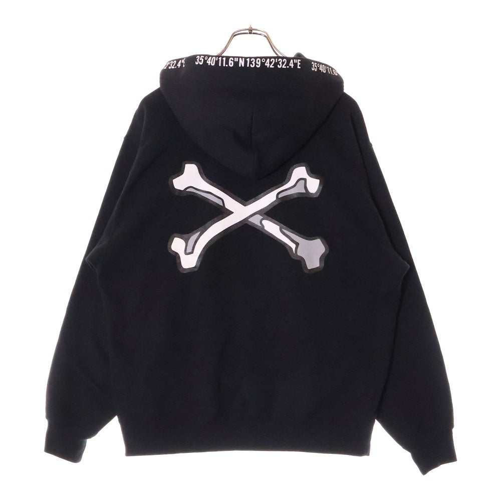 WTAPS(ダブルタップス) 20SS ACADEMY HOODED SWEATSHIRT COPO バックプリント スウェット プルオーバーパーカー ブラック 222ATDT-CSM17