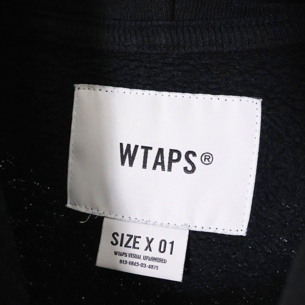 WTAPS(ダブルタップス) 20SS ACADEMY HOODED SWEATSHIRT COPO バックプリント スウェット プルオーバーパーカー ブラック 222ATDT-CSM17