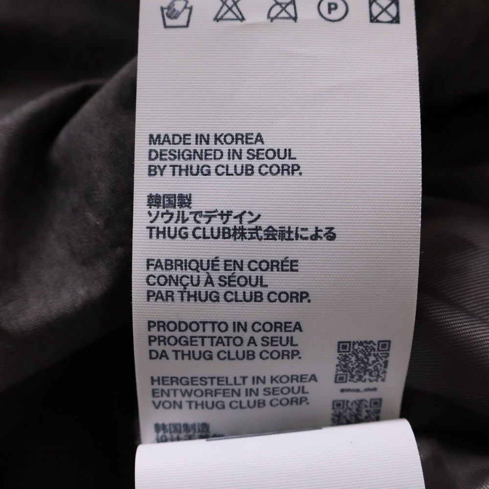 THUG CLUB(サグクラブ) Armor Down Hoodie アーマーダウンフーディ グレー TC24PA0303