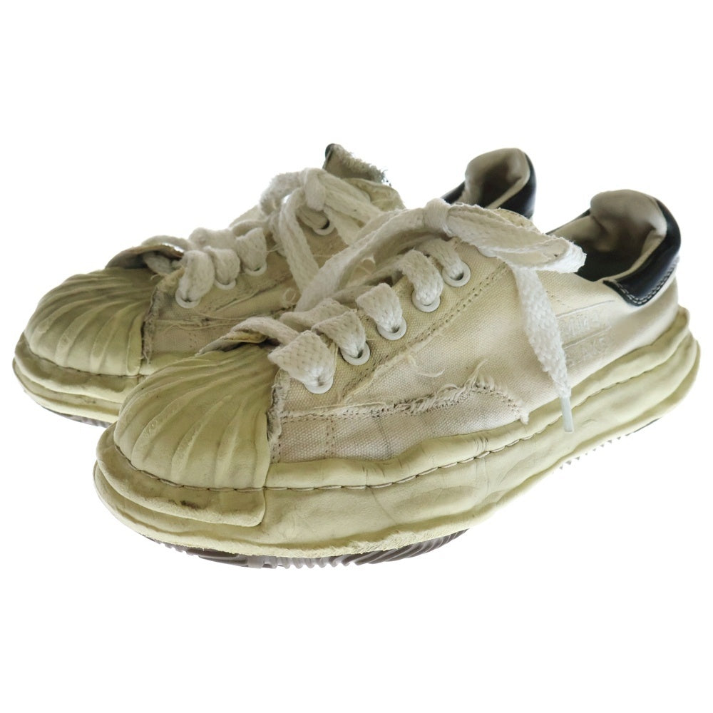 MAISON MIHARAYASUHIRO(メゾンミハラヤスヒロ) BLAKEY Distressed Canvas Sneaker ブレイキー ダメージ加工ローカットスニーカー ホワイト A10FW712