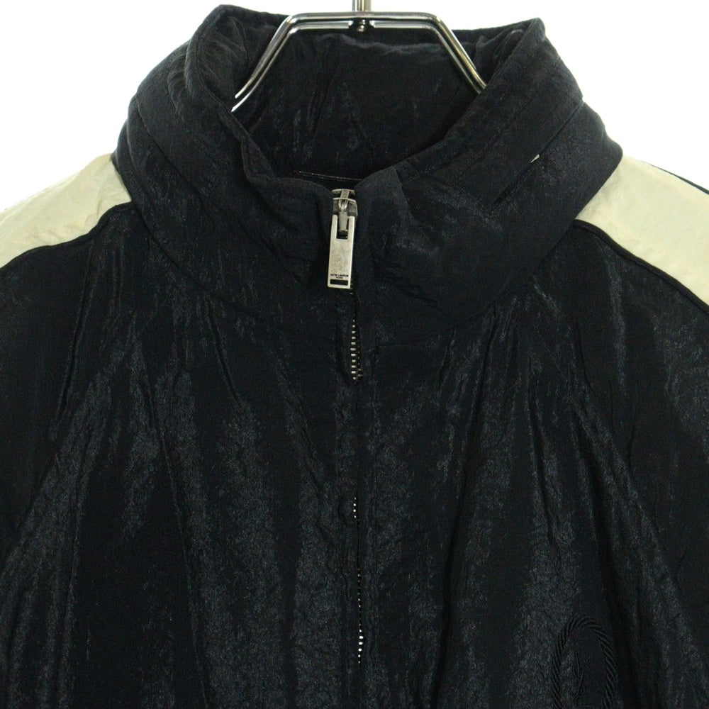 SAINT LAURENT PARIS(サンローランパリ) 22SS フロントロゴエンブロイダリー サイドライン ジップアップ トラックジャケット ブラック 684942 Y2E80