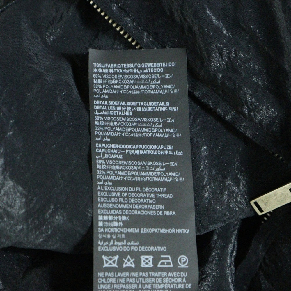 SAINT LAURENT PARIS(サンローランパリ) 22SS フロントロゴエンブロイダリー サイドライン ジップアップ トラックジャケット ブラック 684942 Y2E80