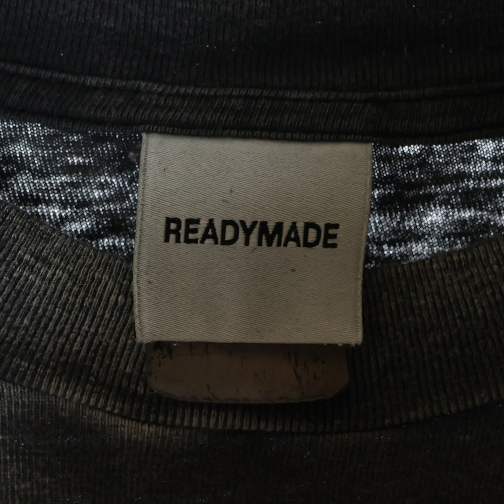 READY MADE(レディメイド) 24AW SS T-SHIRT PEACE ダメージ加工半袖Tシャツ グレー RE-CO-BK-00-00-280