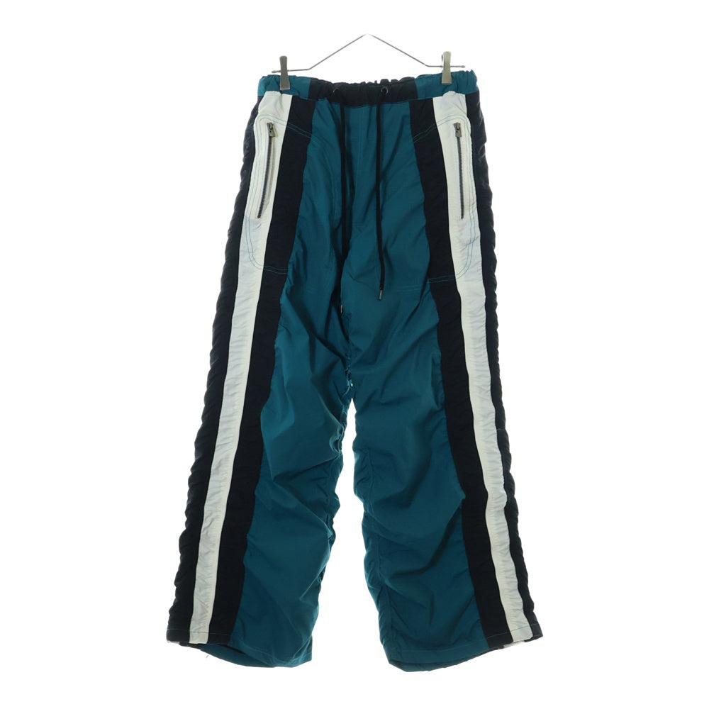 FACETASM(ファセッタズム) GATHERED SEAM TRACK PANTS トラックパンツ ブルー KR-PT-M04