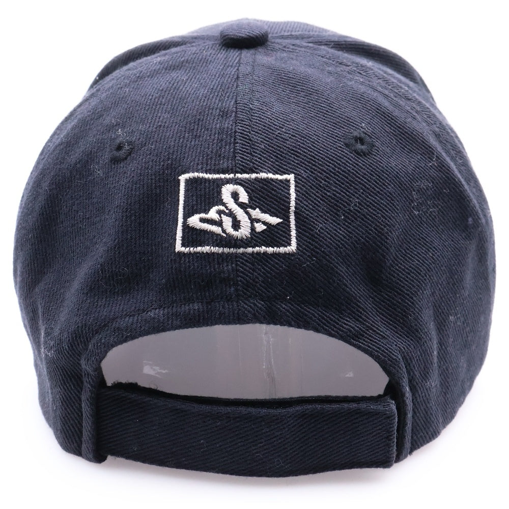 SAINT MICHAEL(セントマイケル) 24SS SMX6 CAP ロゴ刺繍 キャップ 帽子 ブラック SM-YS8-0000-068