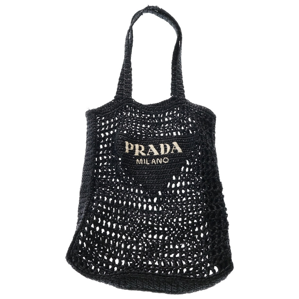PRADA(プラダ) ラフィアトートバッグ ロゴカゴバッグ 1BG393