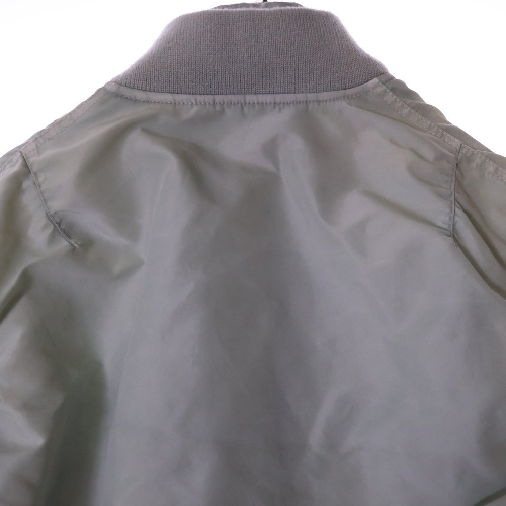 Sacai(サカイ) Garment Dye Rip Stop Nylon Twill BL ガーメントダイ ドッキング ナイロンボンバージャケット ライトグリーン 24-03495M