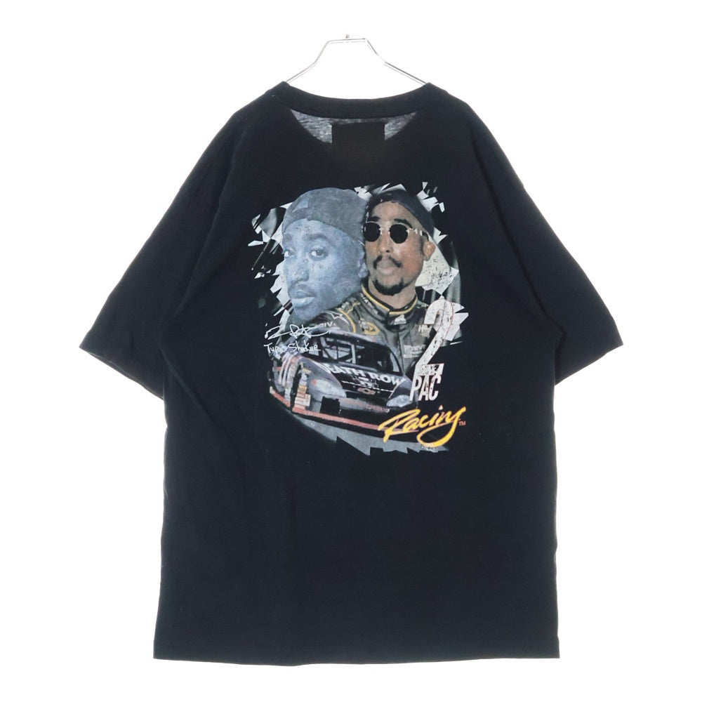 NO BRAND(ノーブランド) NO//OTRA ノートリアスBIG 2PAC 両面プリント 半袖Tシャツ ブラック