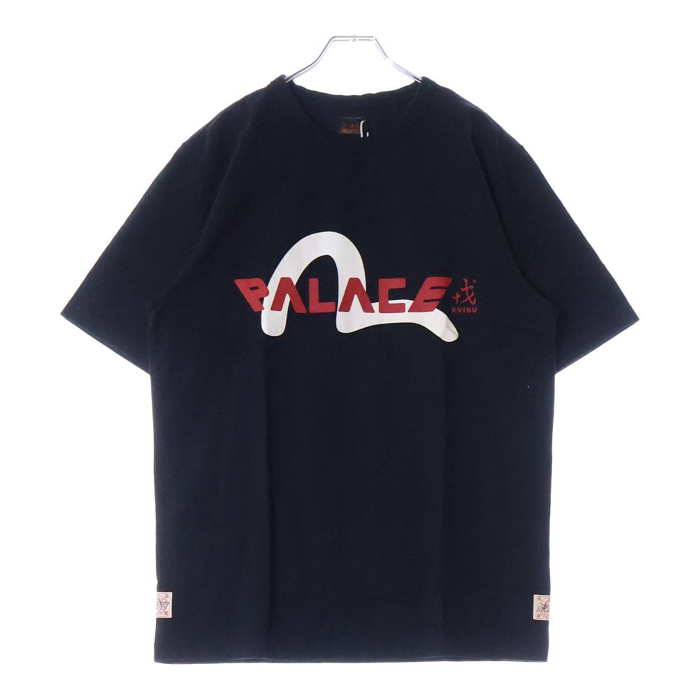 Palace Skateboards(パレススケートボーズ) ×EVISU エヴィス ロゴプリント 半袖 Tシャツ ブラック