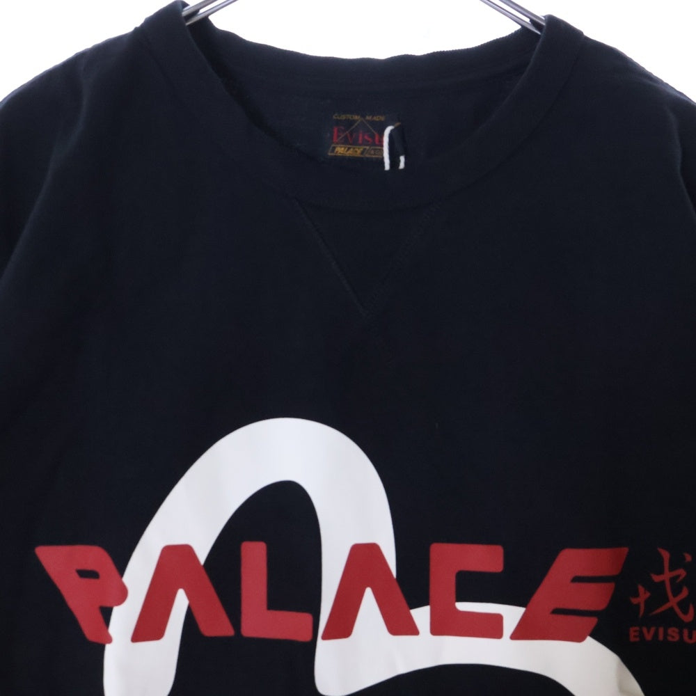 Palace Skateboards(パレススケートボーズ) ×EVISU エヴィス ロゴプリント 半袖 Tシャツ ブラック