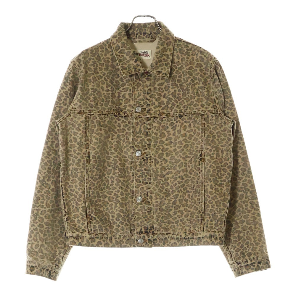 STUSSY(ステューシー) 25SS TRUCKER JACKET DENIM トラッカーデニムジャケット レオパード ヴィンテージ加工 ブラウン 115839