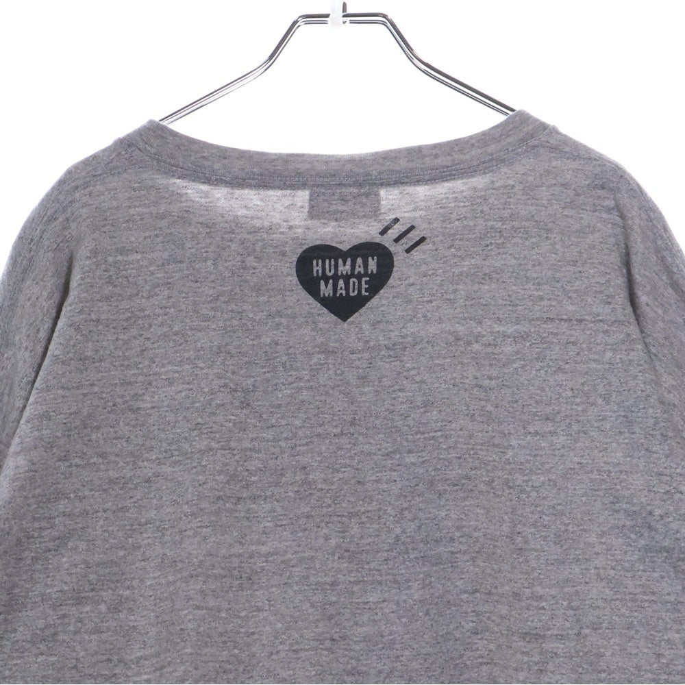HUMAN MADE(ヒューマンメイド) GRAPHIC L/S T-SHIRT フロントプリント長袖Tシャツ グレー HM29CS023