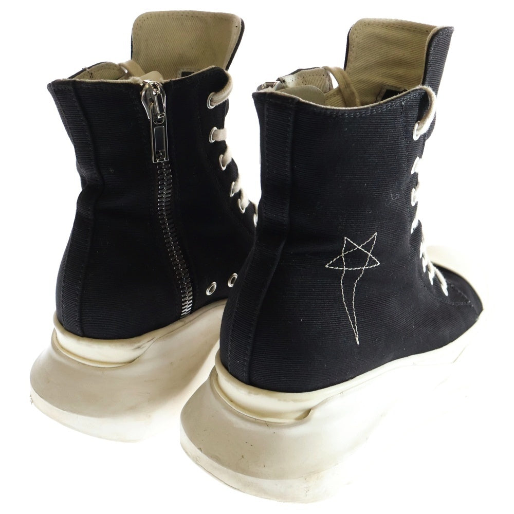 DRKSHDW(ダークシャドウ) ABSTRACT HIGH SNEAKER アブストラクト スター刺繍 ボリュームソール キャンバスハイカットスニーカー ブラック/ホワイト