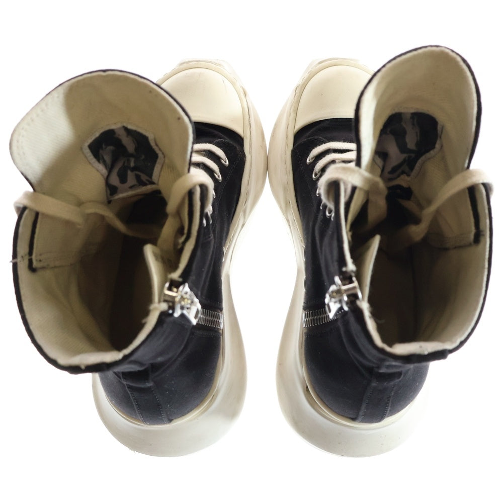 DRKSHDW(ダークシャドウ) ABSTRACT HIGH SNEAKER アブストラクト スター刺繍 ボリュームソール キャンバスハイカットスニーカー ブラック/ホワイト