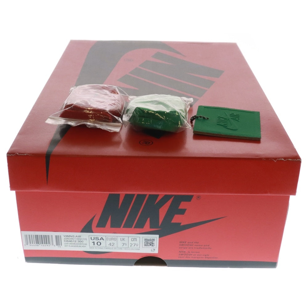 NIKE(ナイキ) WMNS AIR JORDAN 1 HIGH OG LUCKY GREEN ウィメンズ エアジョーダン1 ラッキーグリーン ハイカットスニーカー グリーン/ホワイト US10/27cm DB4612-300
