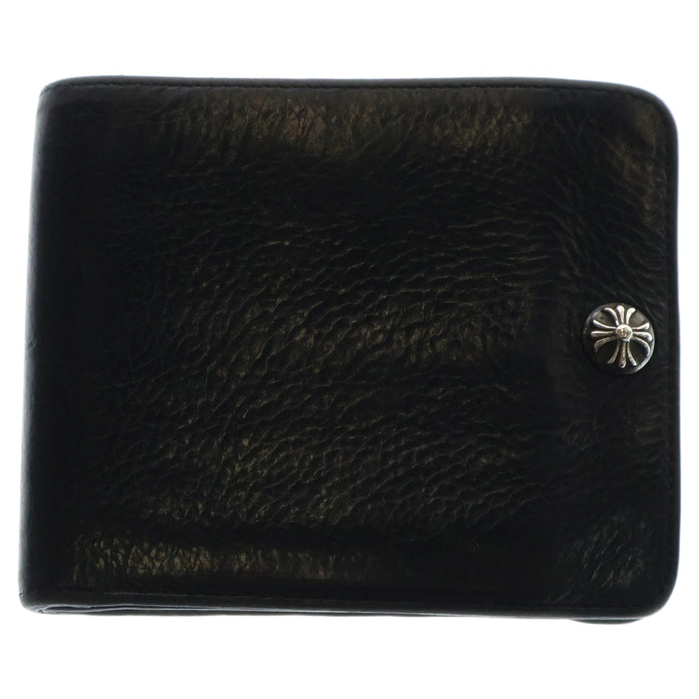 CHROME HEARTS(クロムハーツ) 1SNAP 1スナップ クロス ボールボタン レザーウォレット 財布 ブラック BCA361