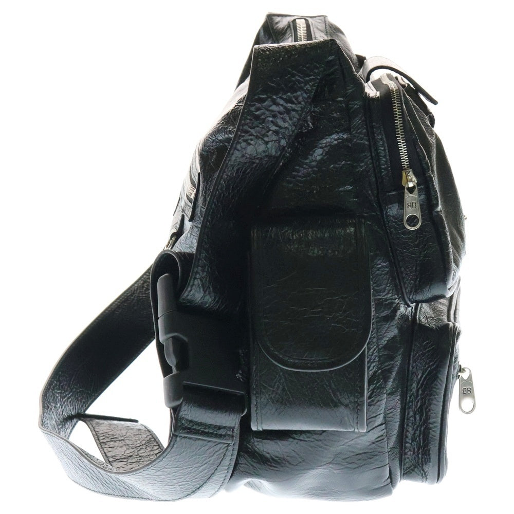 BALENCIAGA(バレンシアガ) スーパービジー レザー ショルダーバッグ ブラック 785297
