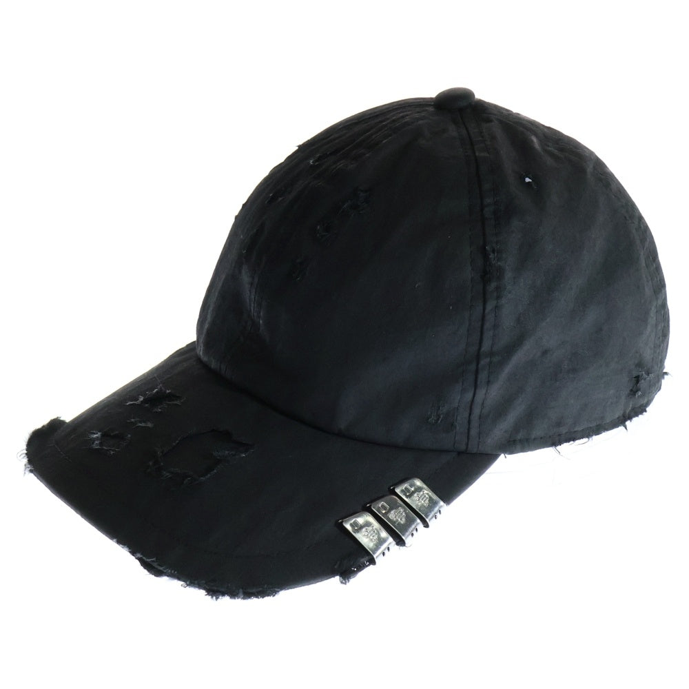 Marking Distance(マーキングディスタンス) CRUST HAT ダメージ加工 帽子 キャップ ブラック MD5SXY01AP