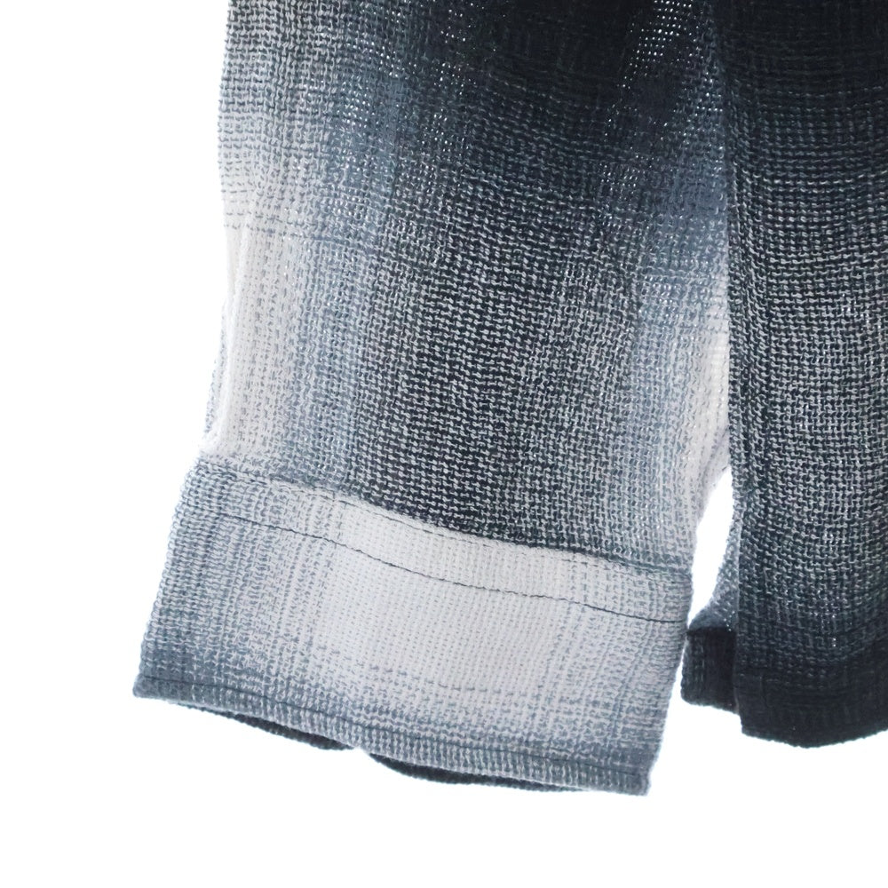 STUSSY(ステューシー) Loose Weave Plaid Shirt チェック柄 長袖 シャツ グレー 1110360