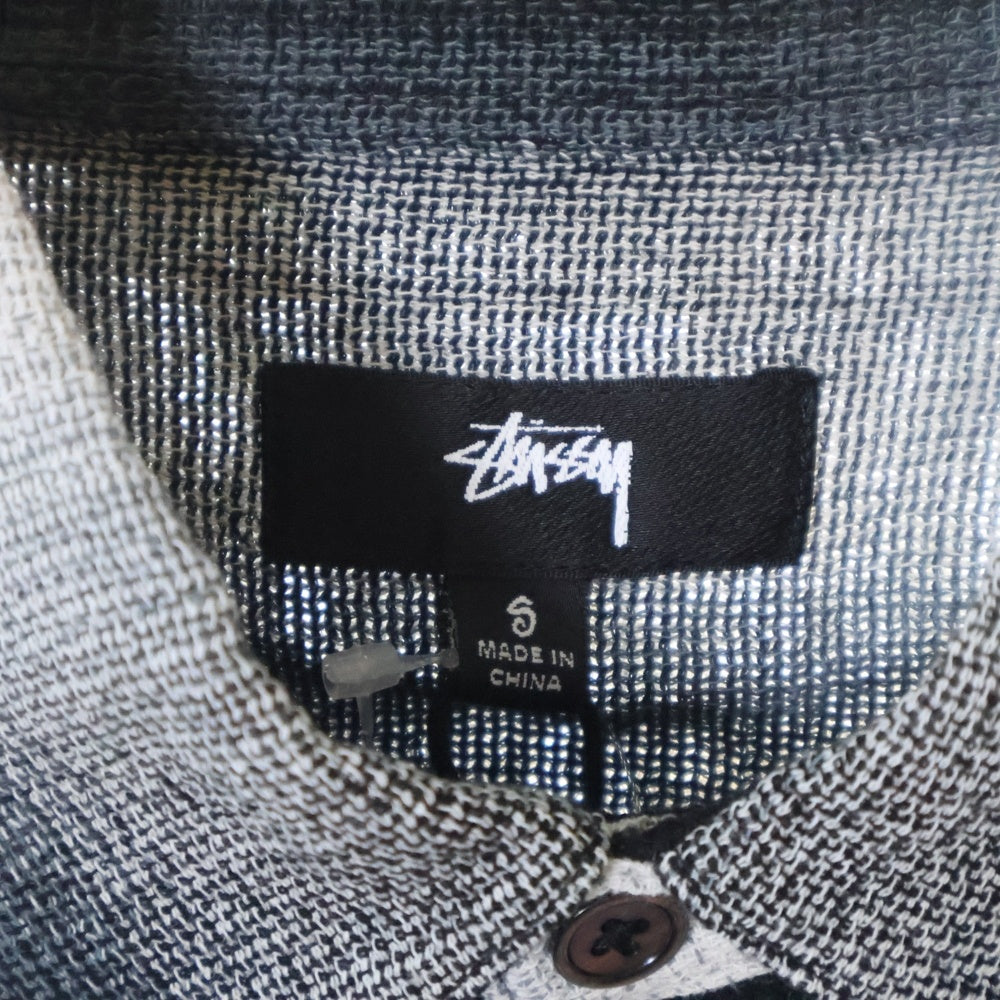 STUSSY(ステューシー) Loose Weave Plaid Shirt チェック柄 長袖 シャツ グレー 1110360