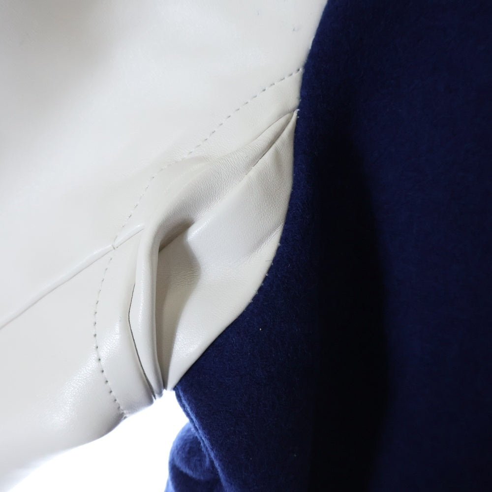 NIKE(ナイキ) ×NIGO OTSUMO PLAZA限定 NRG Varsity Jacket ニゴー レザー切替 バーシティジャケット スタジャン ブルー/ホワイト FV5670-492