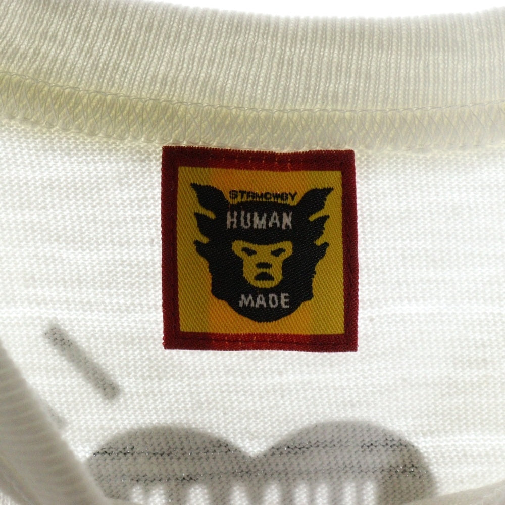 HUMAN MADE(ヒューマンメイド) 23SS ×VICTOR VICTOR S/S TEE WHITE ビクタービクター ロゴ プリント Tシャツ半袖 ホワイト