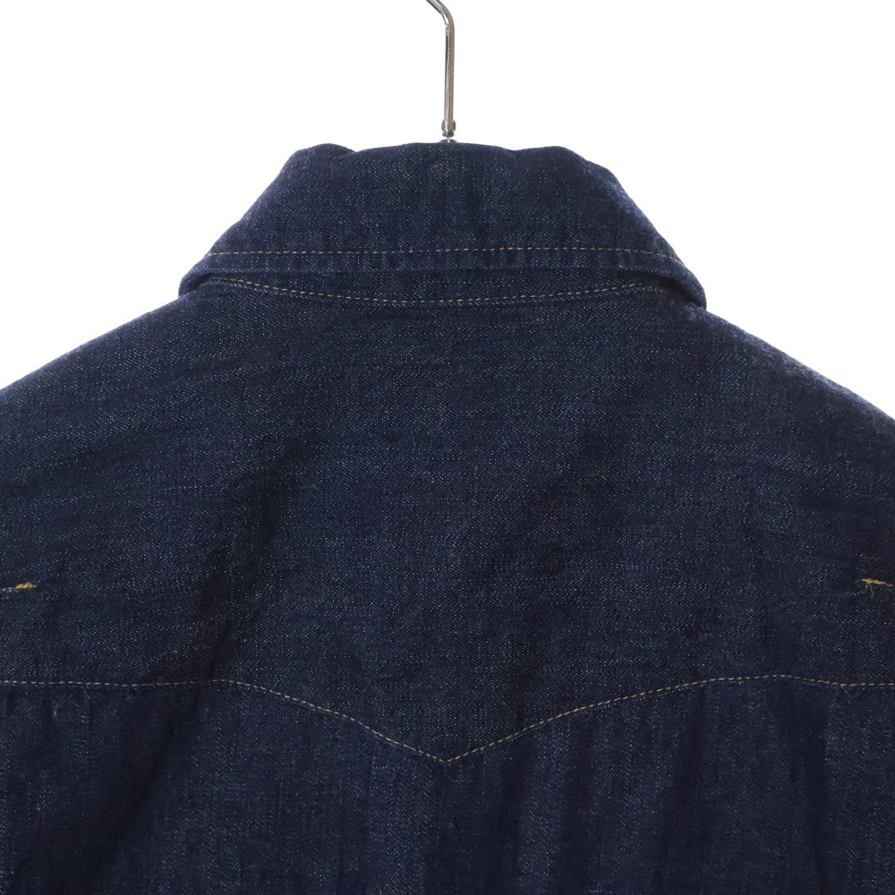 NUMBER (N)INE(ナンバーナイン) 07AW 音符 袖裏地デザイン デニムシャツ 長袖シャツ インディゴ F07-NNS001A