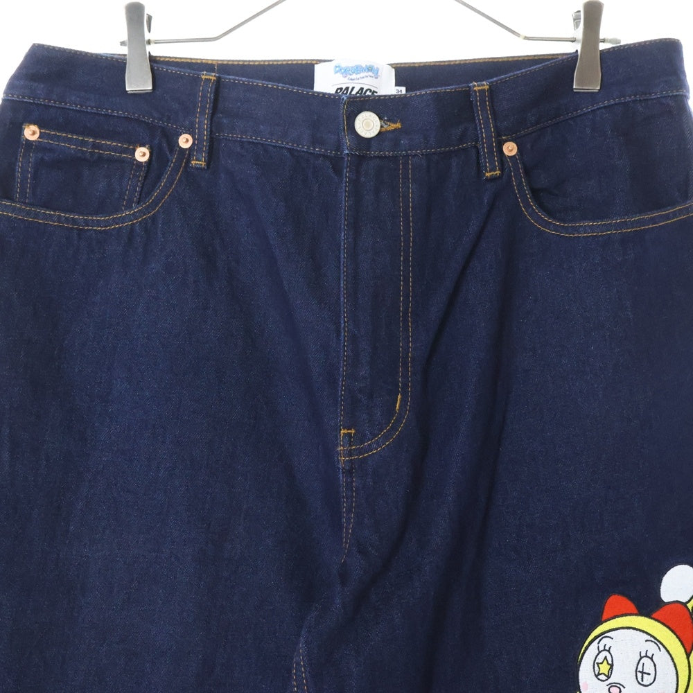 Palace Skateboards(パレススケートボーズ) ×ドラえもん DORAEMON P90 JEAN キャラクター刺繍 バギーデニムパンツ インディゴ