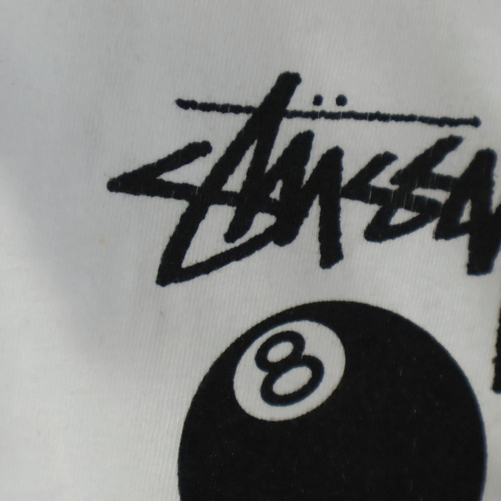 STUSSY(ステューシー) 8ボール 両面プリント 半袖Tシャツ ホワイト