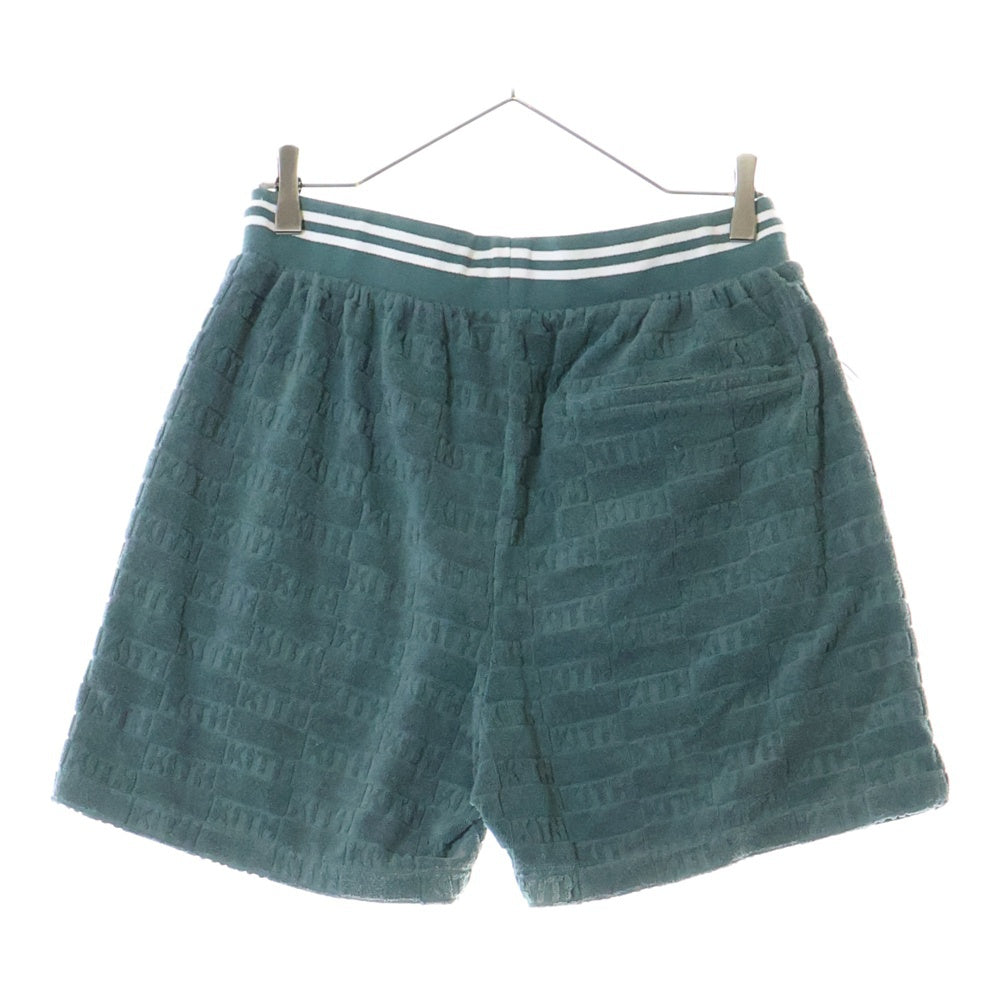 KITH(キス) Graham Short 総柄 パイル地ショーツ ハーフパンツ グリーン KHM060315