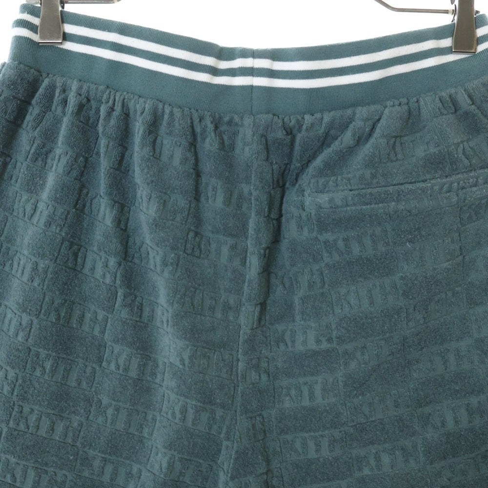 KITH(キス) Graham Short 総柄 パイル地ショーツ ハーフパンツ グリーン KHM060315