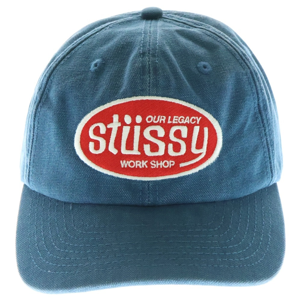 STUSSY(ステューシー) 25SS ×Our Legacy Md Classic Workshop Cap アワーレガシー ロゴワッペン ウォッシュ加工 キャップ 帽子 ネイビー