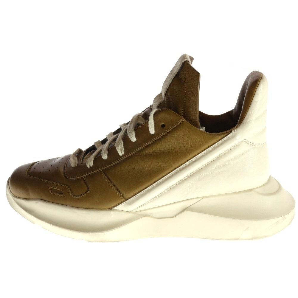 Rick Owens(リックオウエンス) GETH RUNNER ゲスランナー ミッドカットボリュームスニーカー イエロー 01B1814
