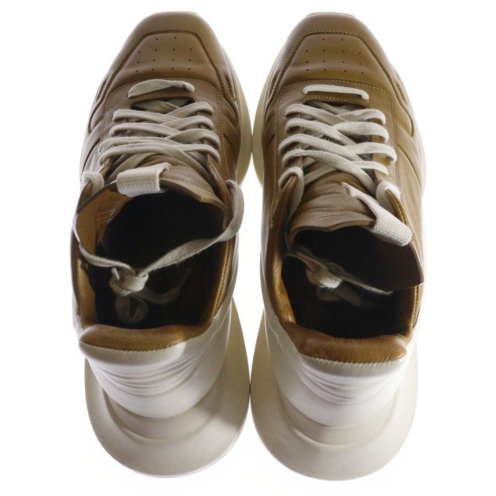 Rick Owens(リックオウエンス) GETH RUNNER ゲスランナー ミッドカットボリュームスニーカー イエロー 01B1814