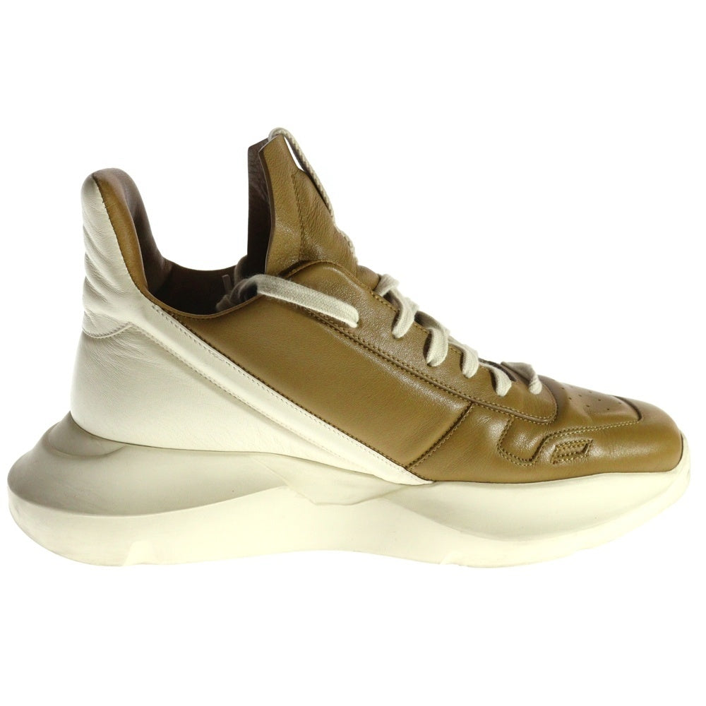 Rick Owens(リックオウエンス) GETH RUNNER ゲスランナー ミッドカットボリュームスニーカー イエロー 01B1814