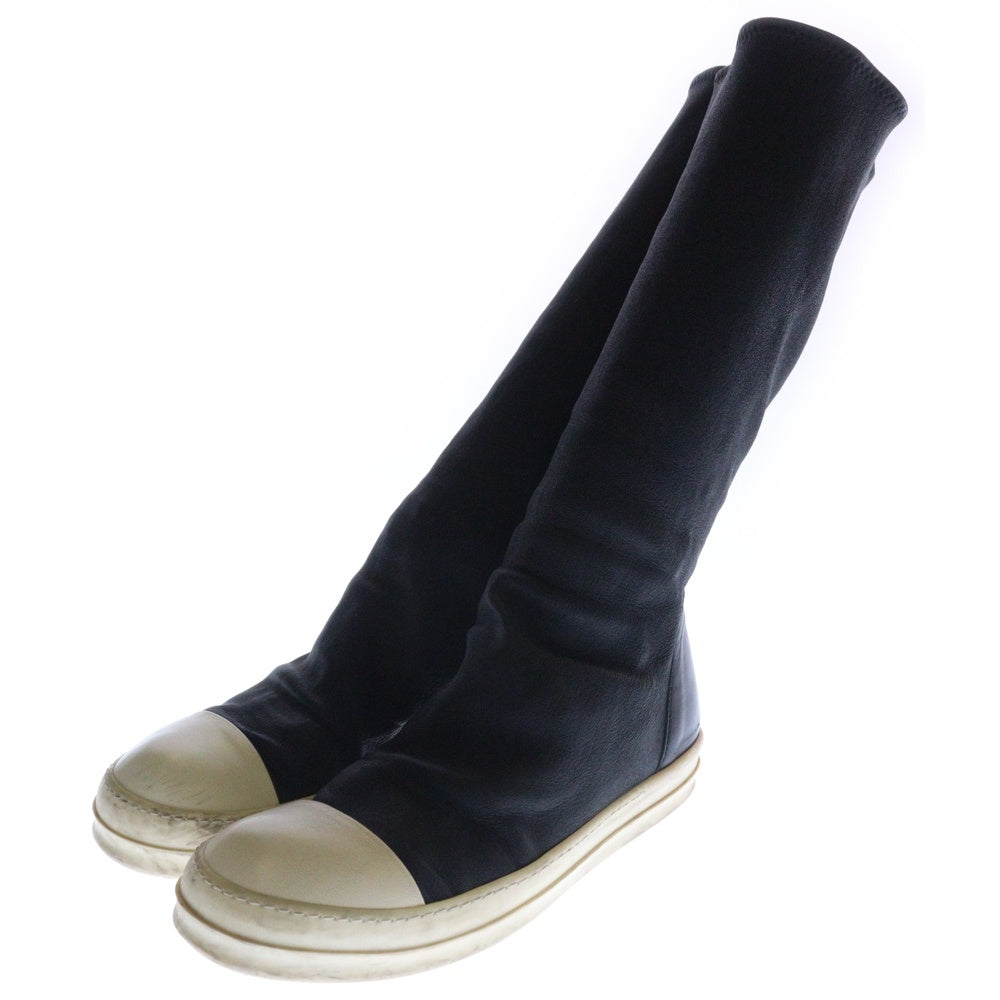 Rick Owens ソックスニーカー レザー ブラック サイズ41 RICK OWENS レザー スニーカー | NET-A-PORTER