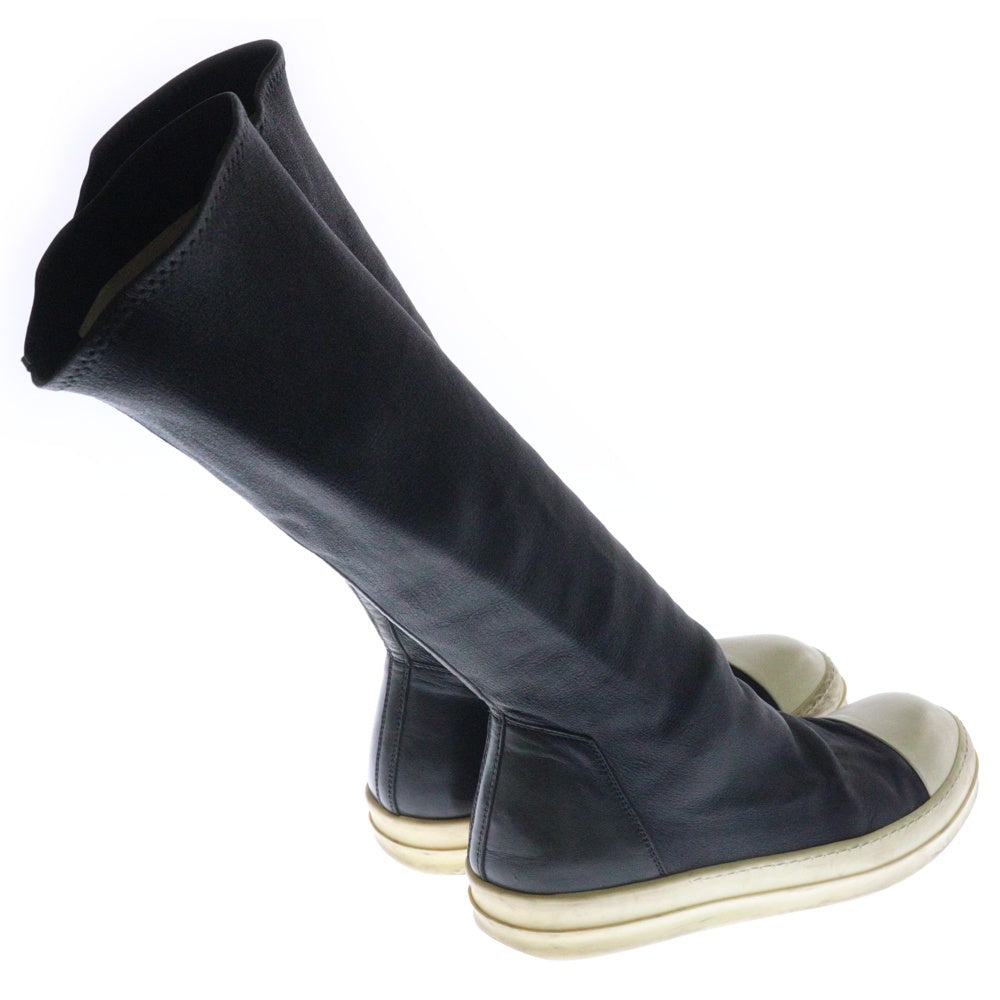 Rick Owens(リックオウエンス) 16AW SOCK SNEAKS ソックスニーカー レザー ハイカットスニーカー ブラック/ホワイト RU16F6872