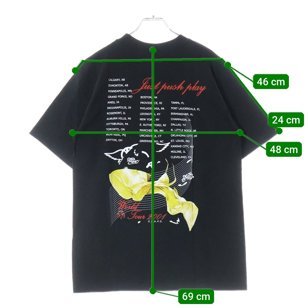 VINTAGE(ヴィンテージ) 00s VINTAGE GIANT AERO SMITH T-Shirt ジャイアント エアロスミス バンド 半袖Tシャツ カットソー ブラック