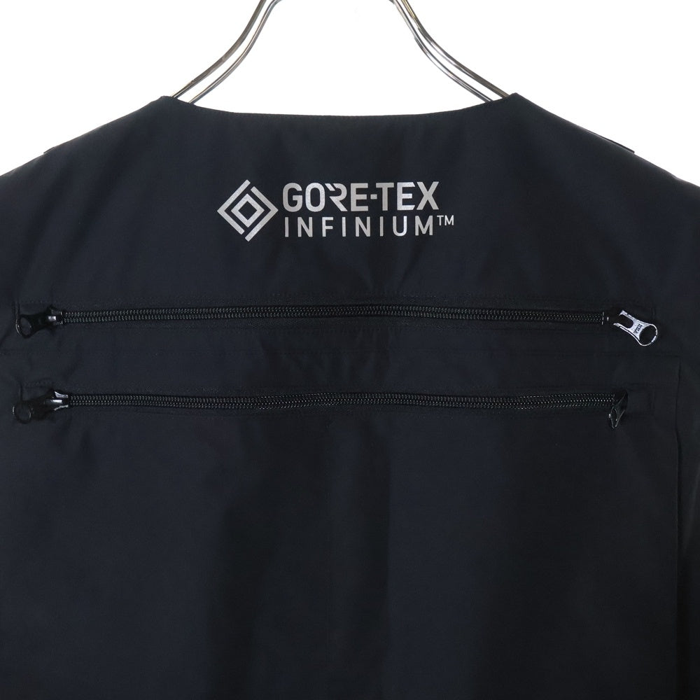 ALMOSTBLACK(オールモストブラック) ×D-VEC UTILITY VEST GORE-TEX フロントマルチポケット ベスト ゴアテックス ジャケット ブラック 113257014