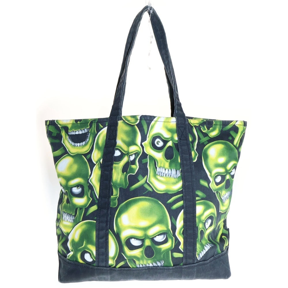 SUPREME(シュプリーム) 18SS Skull Pile Denim Tote スカル総柄 デニム トートバッグ グリーン
