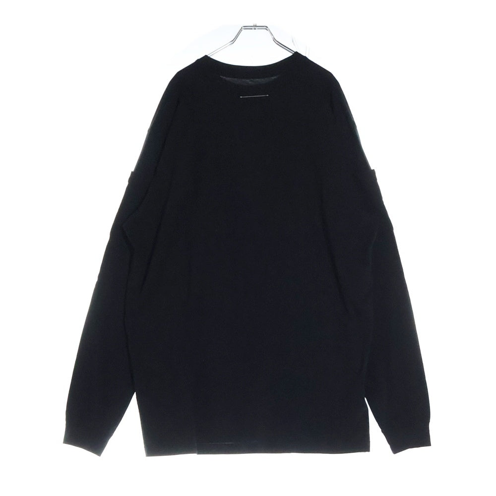 Maison Margiela(メゾンマルジェラ) 24SS ポケット デザイン 長袖 クルーネック Tシャツ ブラック SH2NH0001
