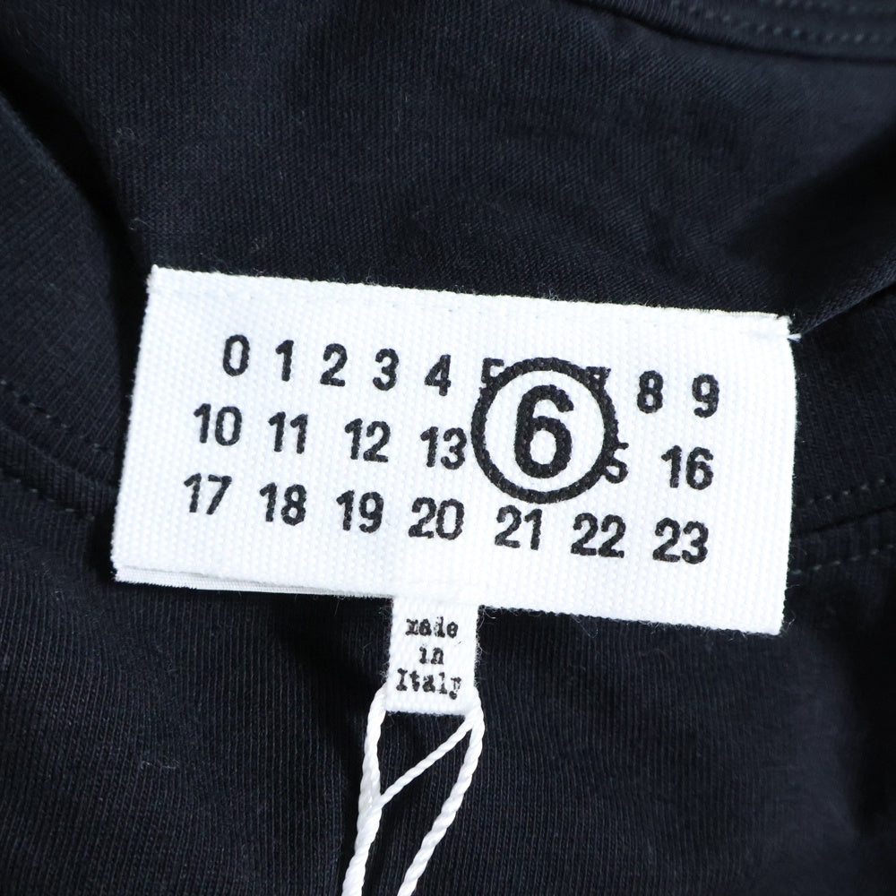 Maison Margiela(メゾンマルジェラ) 24SS ポケット デザイン 長袖 クルーネック Tシャツ ブラック SH2NH0001