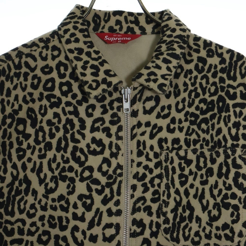 SUPREME(シュプリーム) 22AW Moleskin Work Jacket モールスキン レオパード ワークジャケット ブラウン
