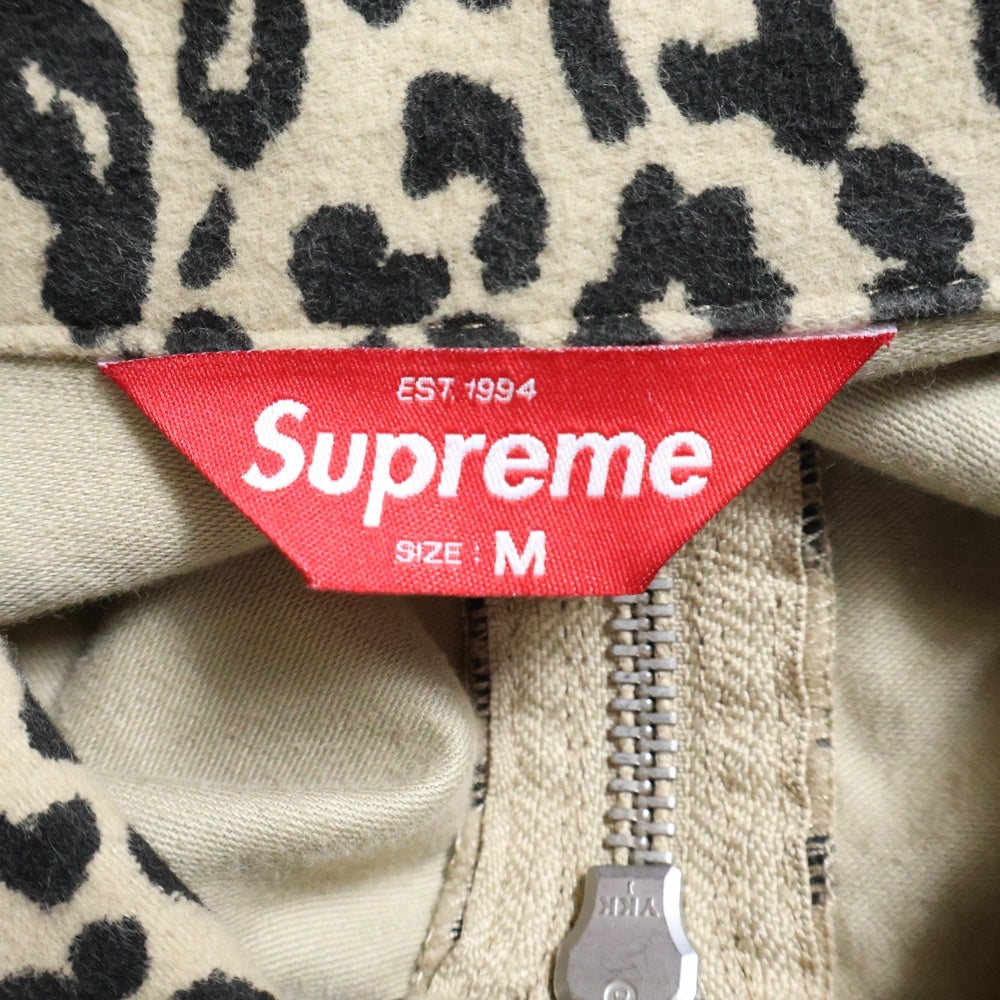 SUPREME(シュプリーム) 22AW Moleskin Work Jacket モールスキン レオパード ワークジャケット ブラウン