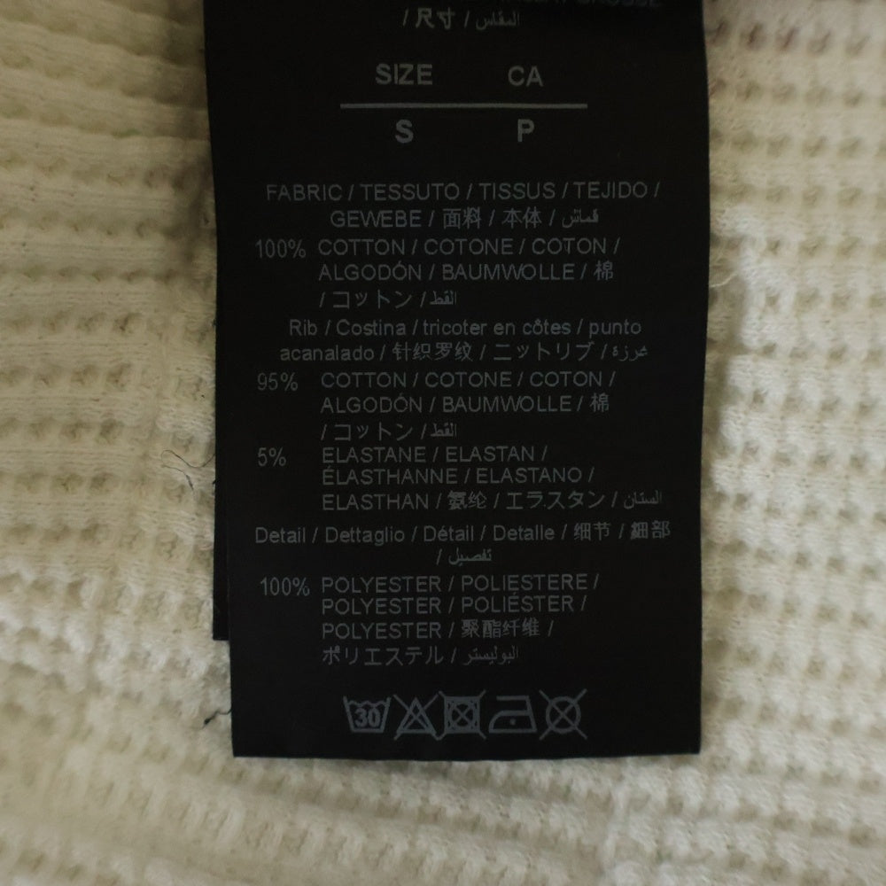 HERON PRESTON(ヘロンプレストン) 20SS WAFFLE EHRON BOLD Tee フロントロゴプリント 半袖Tシャツ カットソー ホワイト HMAA010S20914013