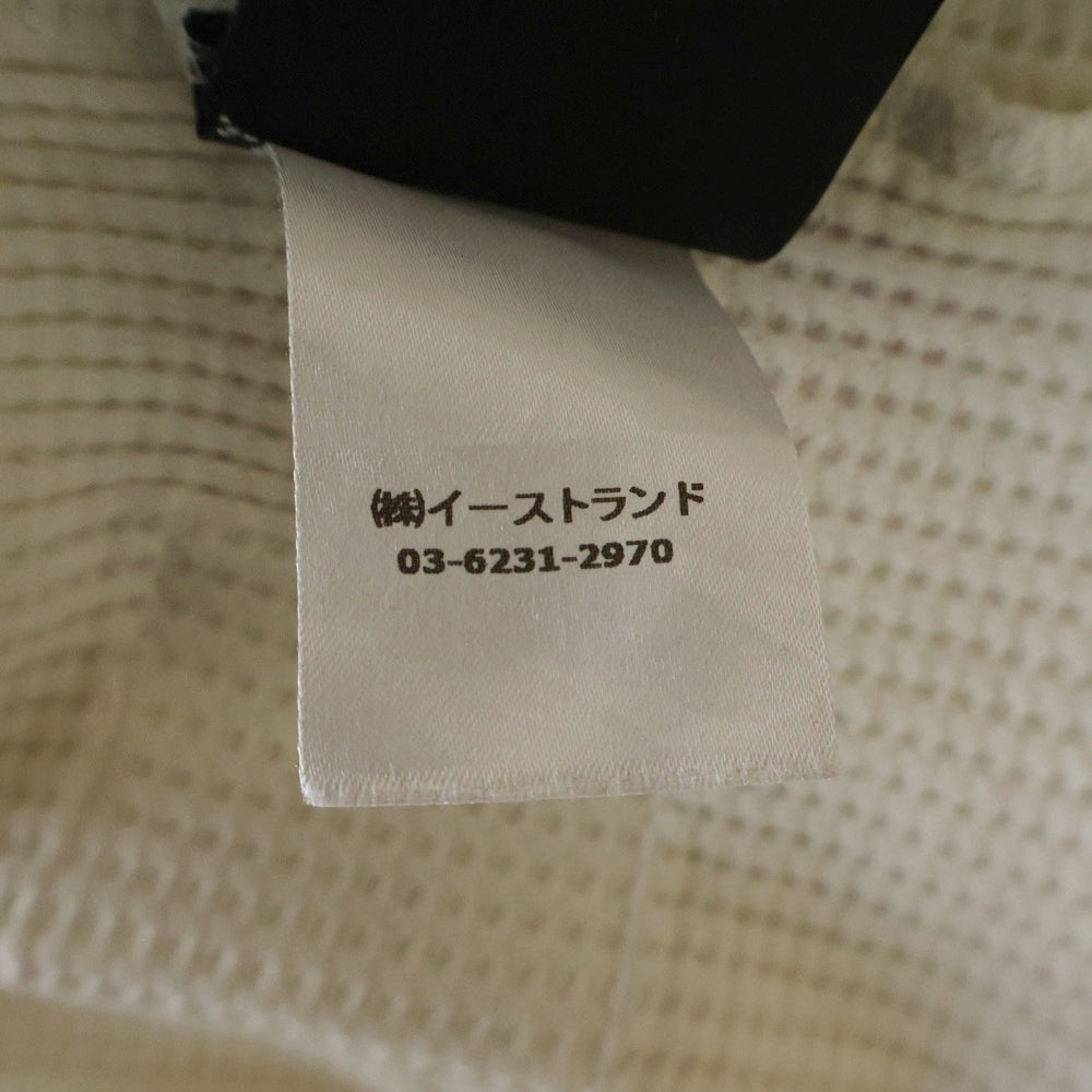 HERON PRESTON(ヘロンプレストン) 20SS WAFFLE EHRON BOLD Tee フロントロゴプリント 半袖Tシャツ カットソー ホワイト HMAA010S20914013